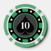 Green Las Vegas Casino Party Spielen Poker Chips (Rückseite)