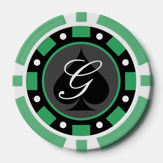 Green Las Vegas Casino Party Spielen Poker Chips (Vorderseite)