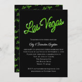 Green Las Vegas Glitzern Post Hochzeit Einladung (Vorne/Hinten)