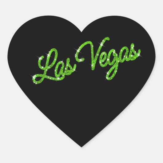 Green Las Vegas Glitzern Sticker (Vorderseite)