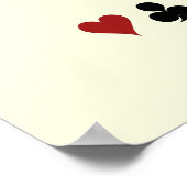 Green Las Vegas Style Casino Card Anzüge Geburtsta Poster (Ecke)