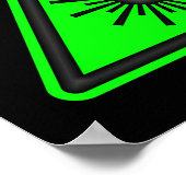 Green Laser Symbol Poster (Ecke)