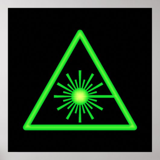 Green Laser Symbol Poster (Vorne)
