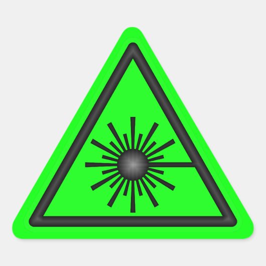 Green Laser Warn Sticker (Vorderseite)