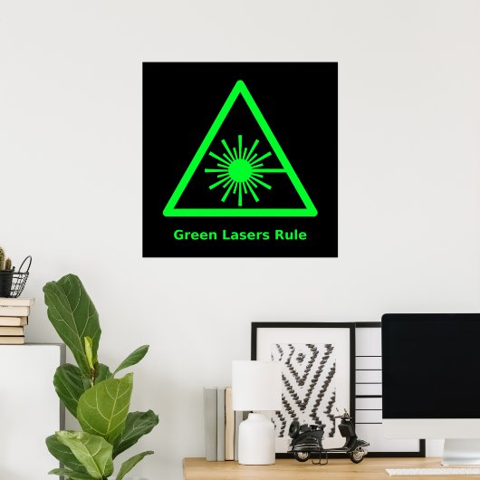 Green Lasers Rule Poster (Heimbüro)