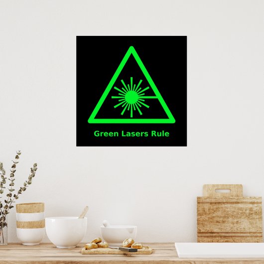 Green Lasers Rule Poster (Küche)