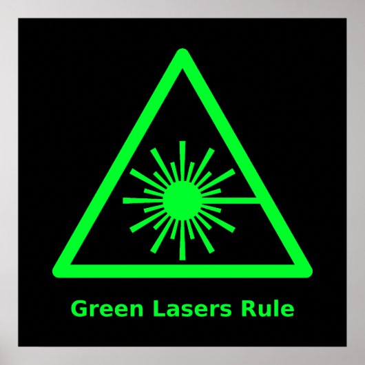 Green Lasers Rule Poster (Vorne)
