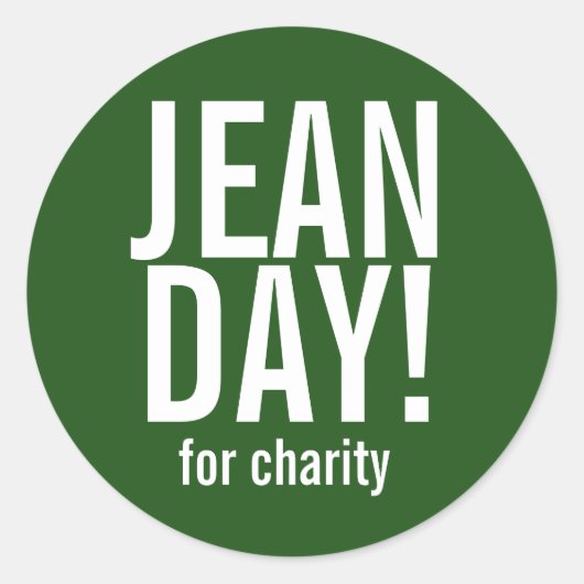 Green Lässig Jean Day Stickers (Vorderseite)