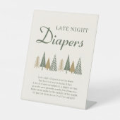 Green Late Night Diapers Winter Baby Showspiel Sockelschild (Vorderseite)