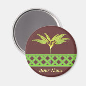 Green Lattice Name Magnet (Vorderseite/Rückseite)