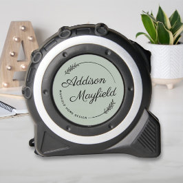 Green Laurel Verlasse Personalisiert Name Business Maßband