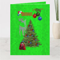 Green Lawn Bowls Jumbo Christmas Card