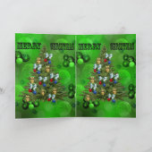 Green Lawn Bowls Weihnachtsdesign, Karte (Innenseite)