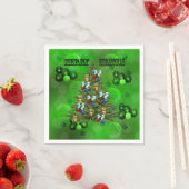Green Lawn Bowls Weihnachtsdesign, Serviette (Beispiel)