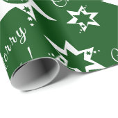 Green Lawn Care Service Logo Frohe Weihnachten Geschenkpapier (Rolleneckpunkt)