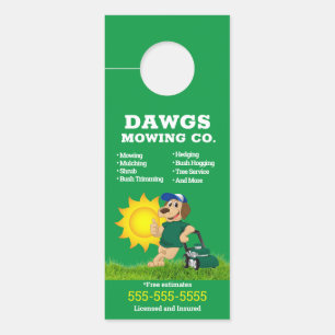 Green Lawn Service Door Hanger Türanhänger
