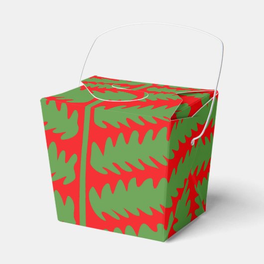Green Leaaf Red Take Out Gevor Box Geschenkschachtel (Vorderseite)