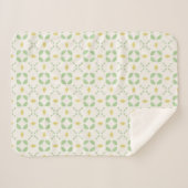 Green leaf and yellow hive tile pattern sherpadecke (Vorderseite (Horizontal))