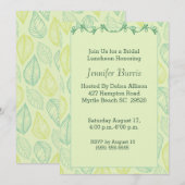 Green Leaf Bridal Luncheon Einladung (Vorne/Hinten)