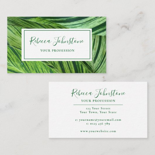 Green Leaf Classic Business Card Visitenkarte (Vorne/Hinten)