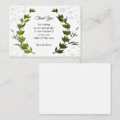 Green Leaf Dot Muster Danke Karte (Vorne/Hinten)