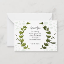 Green Leaf Dot Muster Danke Karte