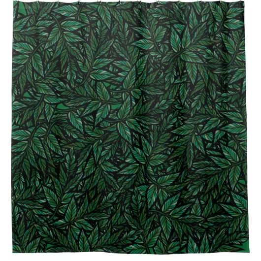 Green Leaf Duschvorhang (Vorderseite)