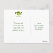 Green Leaf individuell anpassbare Postkarte (Rückseite)