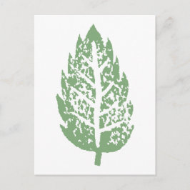 Green Leaf individuell anpassbare Postkarte