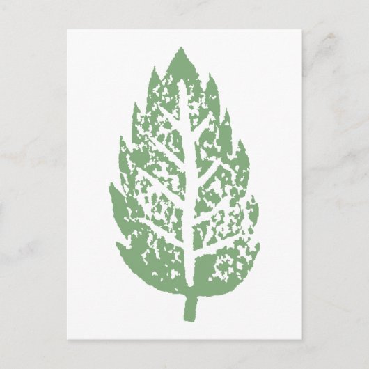 Green Leaf individuell anpassbare Postkarte (Vorderseite)