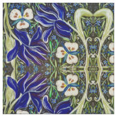 Green Leaf Iris Fabric Stoff (Nahaufnahme)