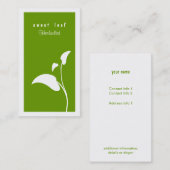 Green Leaf Kräuterkunde-Visitenkarte Visitenkarte (Vorne/Hinten)