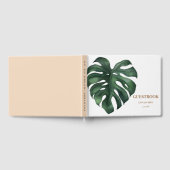 Green Leaf Monstera Wedding Gästebuch (Voll)