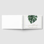 Green Leaf Monstera Wedding Gästebuch (Voll)