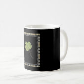 GREEN LEAF MOTIF KAFFEETASSE (VorderseiteRechts)