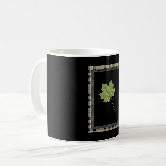 GREEN LEAF MOTIF KAFFEETASSE (Vorderseite Links)