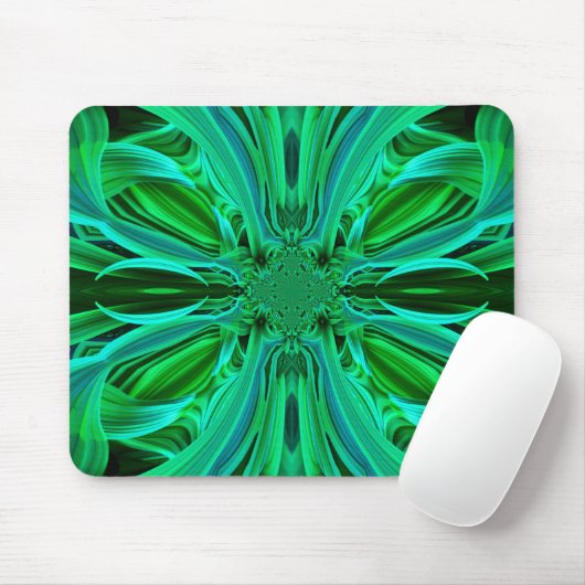 Green Leaf Mousepad (Mit Mouse)