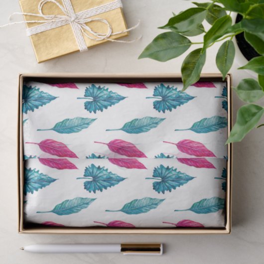 Green Leaf Muster 21 Seidenpapier (Geschenk)