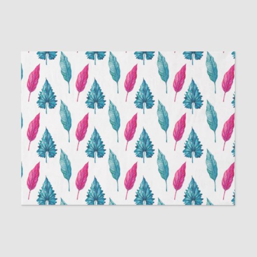 Green Leaf Muster 21 Seidenpapier (Vorderseite)