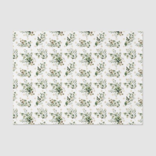 Green Leaf Muster 23 Seidenpapier (Vorderseite)