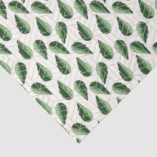 Green Leaf Muster 24 Seidenpapier (Ausschnitt)