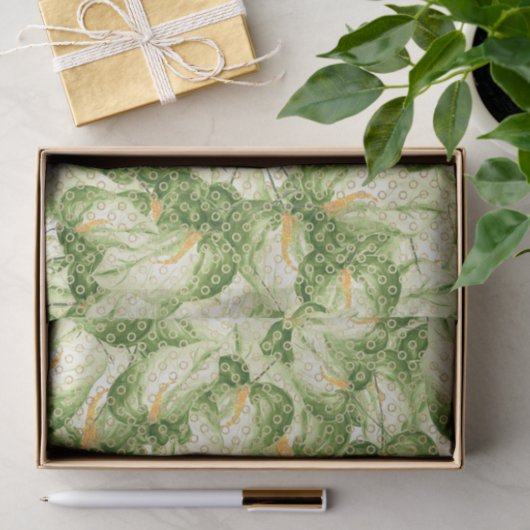 Green Leaf Muster 6 Seidenpapier (Geschenk)