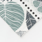 Green Leaf Muster Design Fleece Blanket (Ecke)