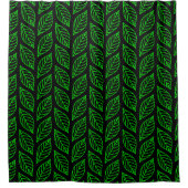 Green Leaf Muster Duschvorhang (Vorderseite)