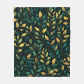 Green Leaf Muster Fleecedecke (Vorderseite)