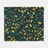 Green Leaf Muster Fleecedecke (Vorderseite (Horizontal))
