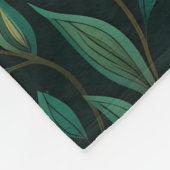 Green Leaf Muster Fleecedecke (Ecke)