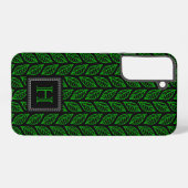 Green Leaf Muster Samsung Galaxy Hülle (Rückseite (Horizontal))