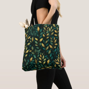 Green Leaf Muster Tasche