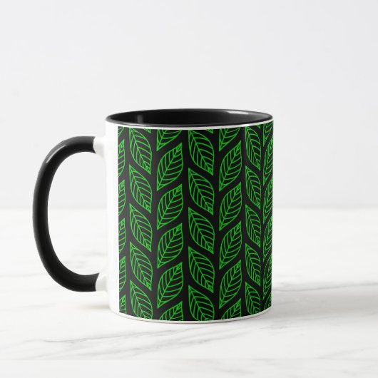 Green Leaf Muster Tasse (Links)